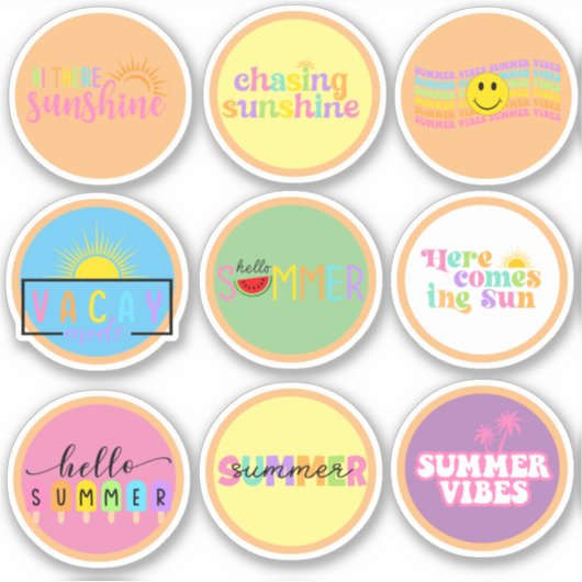 Hello Summer and Sunshine シール (正面)