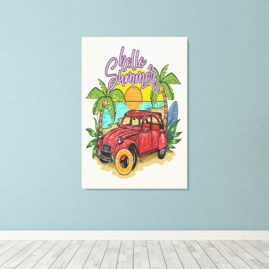 Hello Summer Artwork 2024 キャンバスプリント (インサイチュ (ウッドフロア))