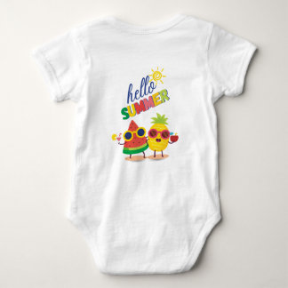 "Hello summer" baby bodysuit ベビーボディスーツ