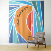 Hello Summer Barrel Wave and Sunset タペストリー (インサイチュ)