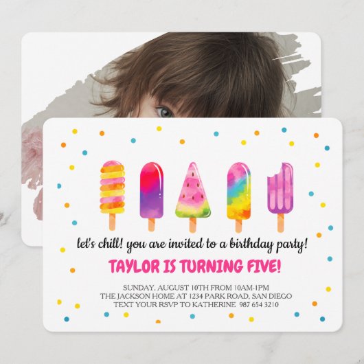 Hello Summer Birthday Party シーズンカード (正面/裏面)