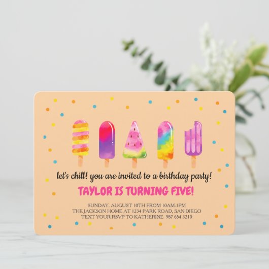 Hello Summer Birthday Party 招待状 (スタンド正面)