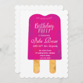 Hello Summer Birthday Party 招待状 (正面/裏面)