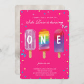 Hello Summer Birthday Party 招待状 (正面/裏面)