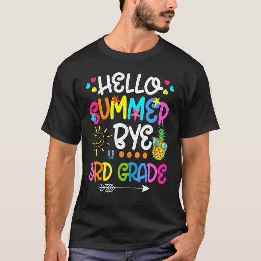 Hello Summer Bye 3年生先生先生合計 Tシャツ (正面)