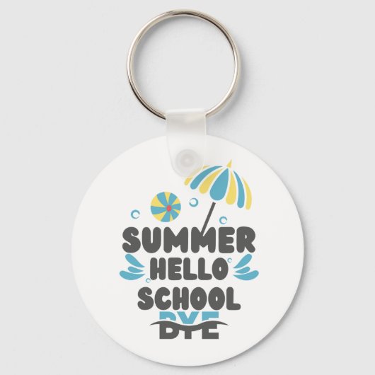 Hello Summer Bye School Acrylic Keychain キーホルダー (正面)