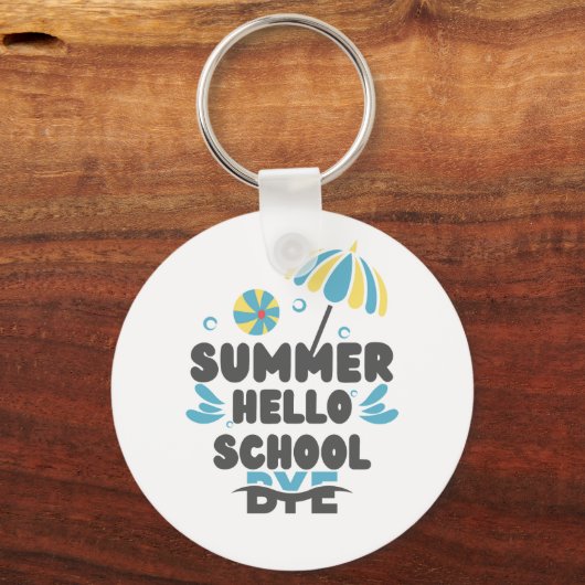 Hello Summer Bye School Acrylic Keychain キーホルダー (裏面)