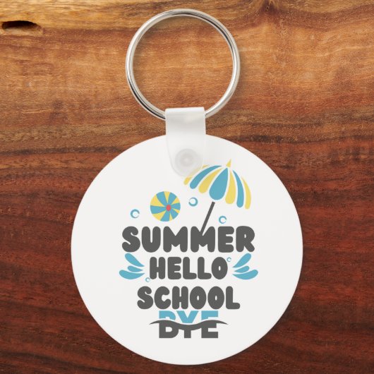 Hello Summer Bye School Acrylic Keychain キーホルダー (正面)