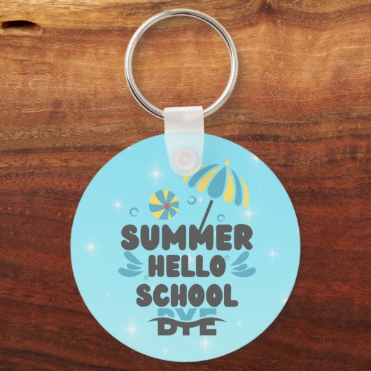 Hello Summer Bye School Acrylic Keychain キーホルダー (正面)