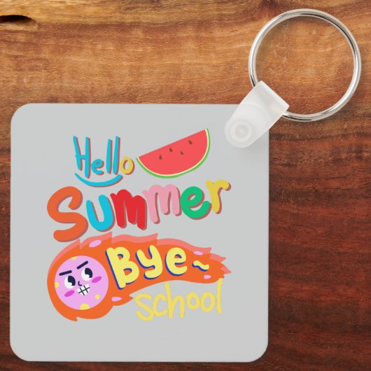 Hello Summer Bye School Art キーホルダー (裏面)