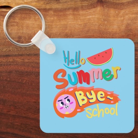 Hello Summer Bye School Art キーホルダー (正面)
