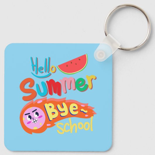 Hello Summer Bye School Art キーホルダー (裏面)