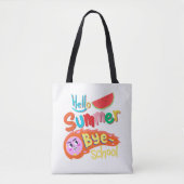 Hello Summer Bye School Tote Bag Art トートバッグ (正面)