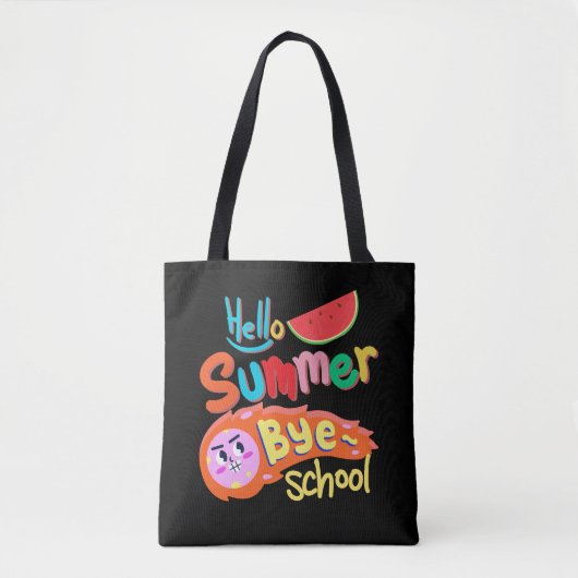 Hello Summer Bye School Tote Bag Art トートバッグ (正面)