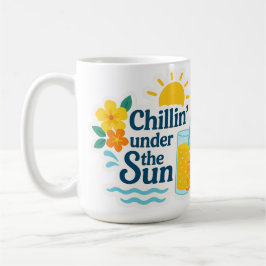 Hello Summer – Chillin’ the Sun Sticker for Mugs  コーヒーマグカップ
