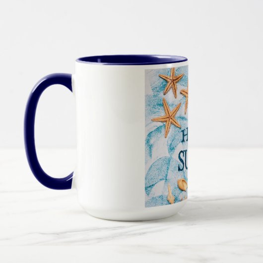 Hello Summer Custom Photo Mug マグカップ (左)