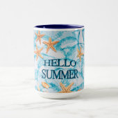 Hello Summer Custom Photo Mug マグカップ (中央)