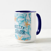 Hello Summer Custom Photo Mug マグカップ (正面右)