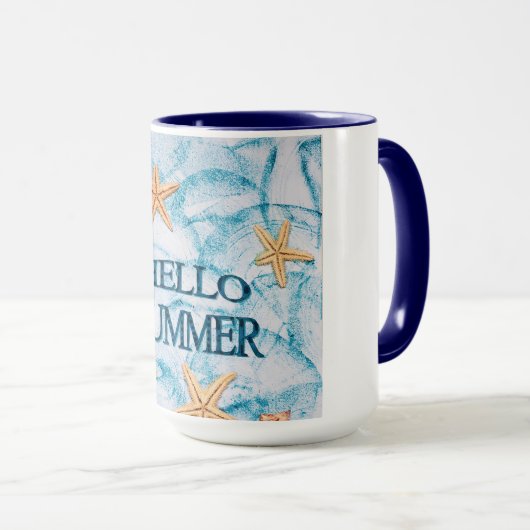 Hello Summer Custom Photo Mug マグカップ (正面右)