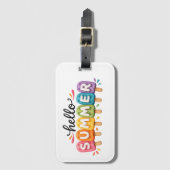 Hello Summer Faux Yarn Design ラゲッジタグ (正面縦)