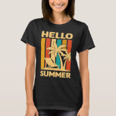 Hello Summer Feeling Tropical Beach Summer Vacatio Tシャツ (正面)