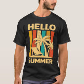 Hello Summer Feeling Tropical Beach Summer Vacatio Tシャツ (正面)