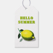 Hello Summer Green Lemon Favor ギフトタグ (正面)