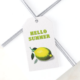 Hello Summer Green Lemon Favor ギフトタグ