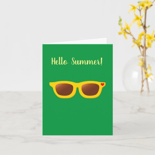 Hello Summer Greeting Card カード (黄色い花)