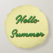 Hello Summer Happy Pineapple Round Pillow ラウンドクッション (裏面)