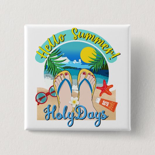 Hello Summer - HolyDays 缶バッジ (正面)