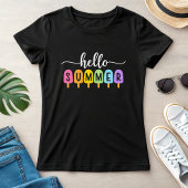Hello Summer Ice Pop; Bright & Fun Seasonal Women Tシャツ