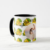 Hello Summer Lemon Custom Photo Mug Gift マグカップ (正面左)