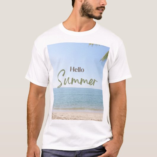 Hello Summer Men's T-Shirt Tシャツ (正面)