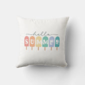 Hello Summer Popsicle カラフル クッション (裏面)