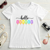 Hello Summer Popsicle; Colorful Seasonal Teens Tシャツ
