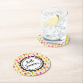 Hello Summer Popsiclesとアイスクリーム ラウンドペーパーコースター (インサイチュ)