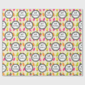 Hello Summer Popsiclesとアイスクリーム ラッピングペーパー (フラット)