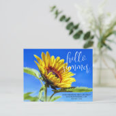 Hello Summer Promotive Business Sunflower ポストカード (スタンド正面)