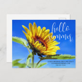 Hello Summer Promotive Business Sunflower ポストカード (正面/裏面)