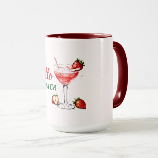 Hello Summer | Strawberry Cocktail Combo Mug マグカップ (正面右)