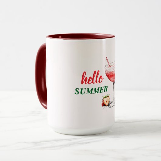 Hello Summer | Strawberry Cocktail Combo Mug マグカップ (正面左)