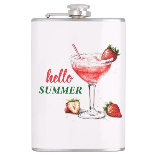 Hello Summer | Strawberry Cocktail Flask フラスク (正面)