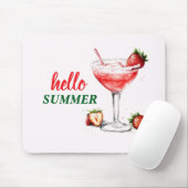 Hello Summer | Strawberry Cocktail Mouse Pad マウスパッド (マウス)