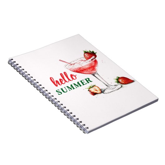 Hello Summer | Strawberry Cocktail Notebook ノートブック (右側)