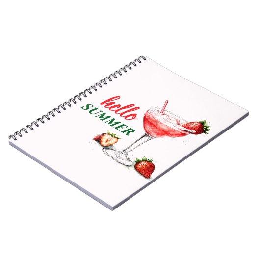 Hello Summer | Strawberry Cocktail Notebook ノートブック (左側)