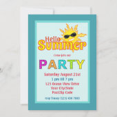 Hello Summer Sun Party 招待状 (正面)