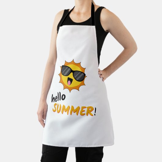 Hello Summer Sun with Sunglasses エプロン (インサイチュ)