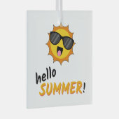 Hello Summer Sun with Sunglasses ガラスオーナメント (正面右)