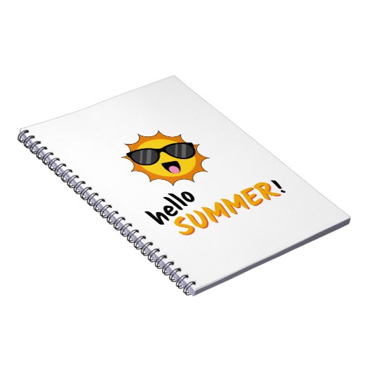 Hello Summer Sun with Sunglasses ノートブック (右側)